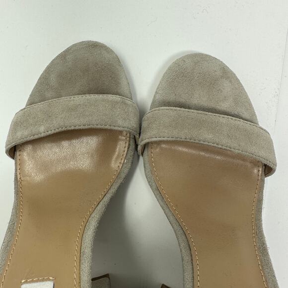 Steve Madden Women's Sz 8 Carrson Block Heeled Sandals Greige Suede Ankle Strap - Picture 7 of 7